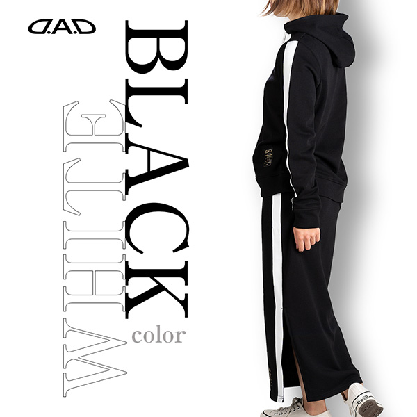 D.A.D セットアップ【2101-DK080】ブラック×ホワイト ファッション